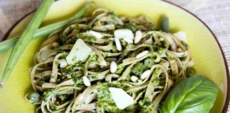 Fettuccine al pesto con fagiolini e primo sale 24042023 ricetta sprint