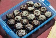 Muffin al latte con cocco e nutella