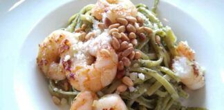 linguine al pesto e gamberi 28042023 ricettasprint