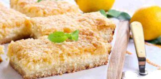 Merendine lemon bars soffici e fragranti per un dopocena da non dimenticare