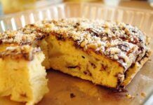 Torta fruttata al cocco con glassa al caramello 04052023 ricettasprint