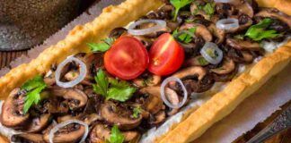 Torta ricotta e funghi cremosa al centro e croccante ai bordi pura bontà per il palato Ricettasprint