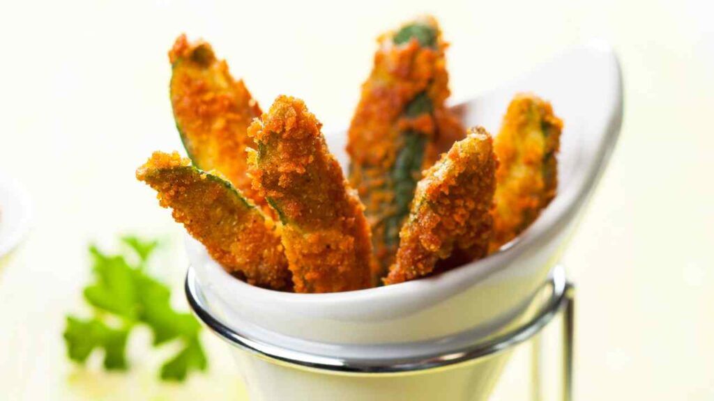 Fiori di zucca fritti in friggitrice ad aria, leggeri, croccanti e ...