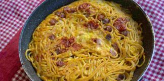 Frittata di spaghetti senza uova prova la versione light, vedrai che bontà