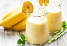 Frullato alla banana | refrigerante e senza zuccheri aggiunti | dissetati e perdi peso con gusto