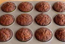 Muffin integrali con crusca e cacao
