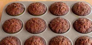 Muffin integrali con crusca e cacao