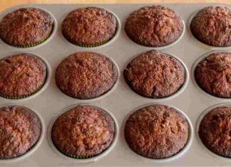 Muffin integrali con crusca e cacao
