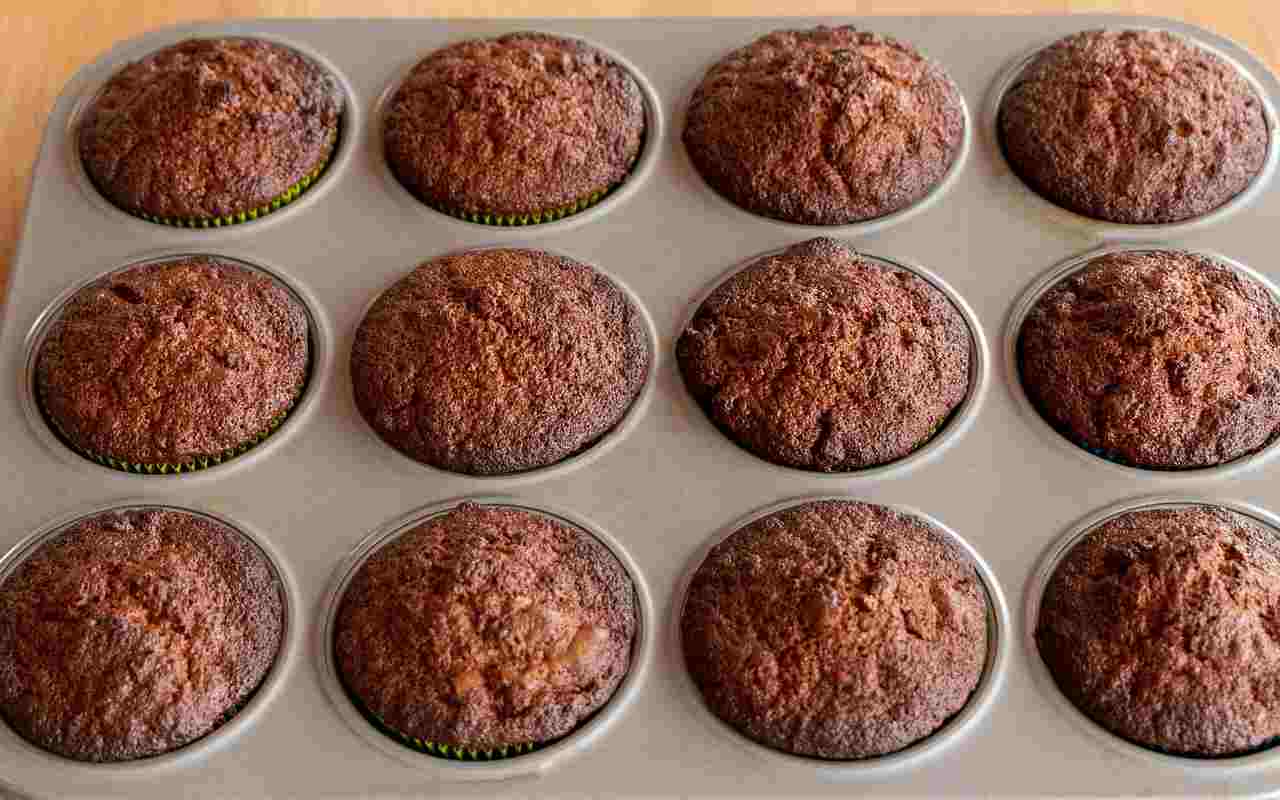 Muffin integrali con crusca e cacao