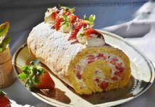 Rotolo zabaione con crema allo yogurt e fragole, sapori speciali che si fondono magnificamente Rotolo zabaione con crema allo yogurt e fragole 28062023 ricettasprint