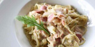 Spaghetti cremosi con guanciale li prepari in pochi minuti e salvi il pranzo della tua famiglia