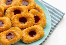 Biscotti croccanti alla marmellata li preparai senza impasto, non sporchi nulla e in soli 10 minuti!