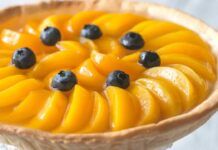 Crostata alle pesche sciroppate il dessert super veloce e leggero, non dovrai cuocere nulla!