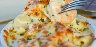 Gratin di salmone e gamberi su un letto di patate 21072023 ricettasprint