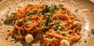 Linguine macchiate al basilico e parmigiano 21072023 ricettasprint