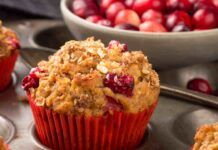 Muffin alle ciliegie e nocciole gustosi e golosi per una colazione da campioni