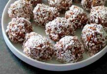 Palline nocciolate con avena e cocco, freschissime e golose per uno spuntino piacevole e veloce Palline nocciolate con avena e cocco 10072023 ricettasprint