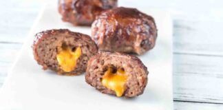 Polpette ripiene di cheddar i piccoli ne andranno ghiotti sono buonissime, non sono fritte!