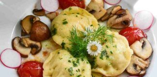 Ravioli della nonna con funghi pomodorini e ricotta 19072023 ricettasprint