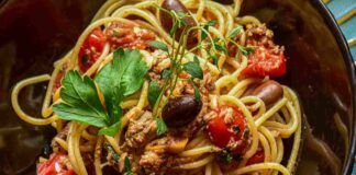 Spaghetti alla puttanesca di tonno 18072023 ricettasprint