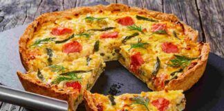 Torta rustica con salmone e fagiolini un connubio speciale e sublime, un'esplosione di gusto indescrivibile