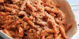 Penne strascicate come le fanno in trattoria, fai felici tutti con una spesa minima