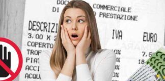 scontrino shock in Italia protagonista una povera mamma