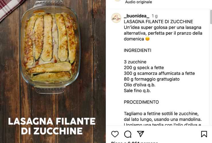 Benedetta Rossi ricetta lasagne di zucchine - RicettaSprint