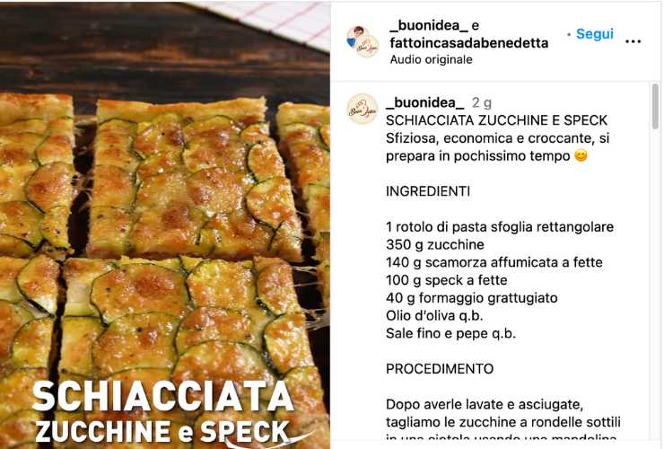 Benedetta Rossi schiacciata di fine estate - RicettaSprint