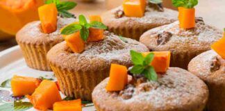 Muffin alla zucca ripieni di cioccolato impasto semplice e veloce, questa ricetta ti salverà spesso la merenda