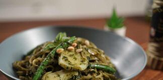 Pesto di basilico con olive nere e fagiolini 30092023 ricettasprint