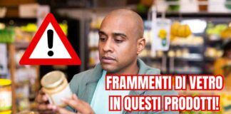 Richiamo alimentare per frammenti di vetro urgente