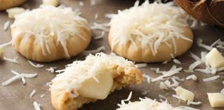 Biscotti al cocco e cioccolato bianco - RicettaSprint
