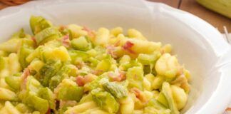 Cavatelli zucchine e bacon cremosi al punto giusto, un piatto unico che ha un qualcosa di speciale