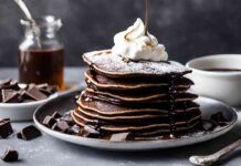 Pancake al cioccolato fondente, dall'impasto al ripieno è un tripudio di dolcezza light ricettasprint.it