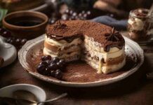 Tiramisù al Pan di Spagna con glassa al cioccolato 13102023 ricettasprint
