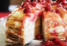 Torta di crepes con crema pasticcera e marmellata, in 20 minuti sarà pronta una fantasiosa bontà! Torta di crepes con crema pasticcera e marmellata 27102023 ricettasprint