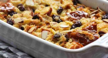 Bread pudding con uvetta e mandorle: proprio come lo fanno gli inglesi, provaci anche tu!