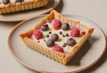 Crostatine furbissime, le prepariamo in 10 minuti con pasta sfoglia cioccolato misto e lamponi ricettasprint.it