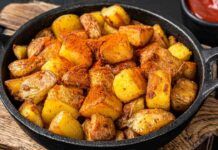 Se sulle patate ci metti la paprika dolce in polvere, fate una tapas fantastica ti sembrerà di essere in Spagna