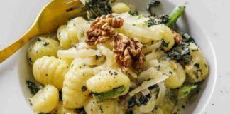 Gnocchi con cime di rapa e noci: un piatto perfetto se non hai tempo ricettasprint.it