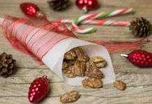 Goditi i tuoi film di Natale preferiti, sgranocchiando queste Noccioline pralinate al cacao: una tira l'altra! ricettasprint.it