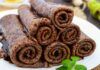 Rotolini di crepes al cioccolato light basta non mettere le uova nell'impasto e le mangi senza troppi sensi di colpa