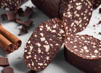 Salame al cioccolato mandorlato - RicettaSprint