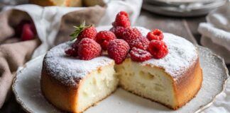 Tortino morbido per colazione senza farina e zucchero, contiene pochissime calorie puoi fare il bis