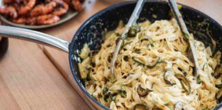 Fettuccine alla nerano: ricetta tradizionale deliziosa, io però ci aggiungo un tocco speciale e viene cremosissima