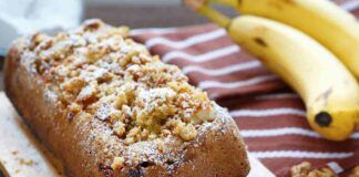 Senza uova e burro ti faccio preparare il plumcake alle noci e banana, non arriva mai il giorno dopo, finisce già a colazione