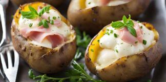 Patate al forno ripiene di mozzarella - RicettaSprint