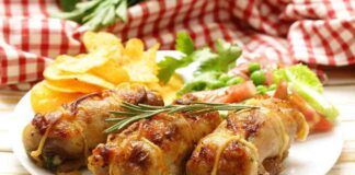 Gli involtini di pollo li faccio sempre come me li faceva mia nonna, un pezzetto di galbanino quello che ho nel frigo, e non arrivano neanche in tavola