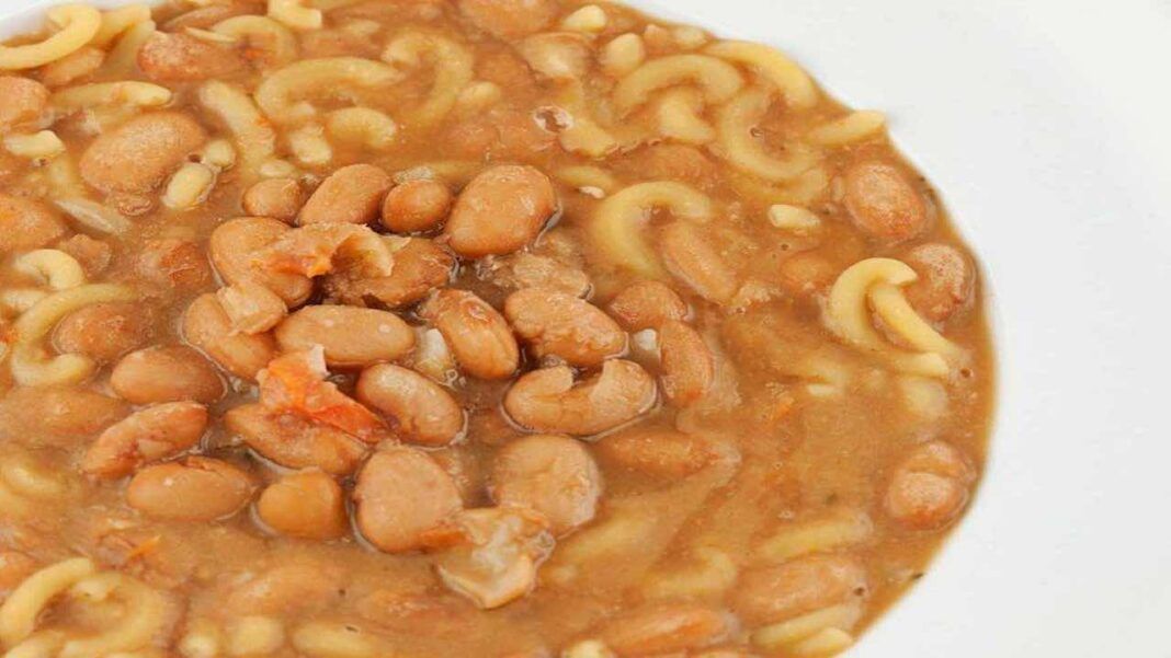 Pasta e fagioli delle vecchie trattorie, solo ingredienti genuini e